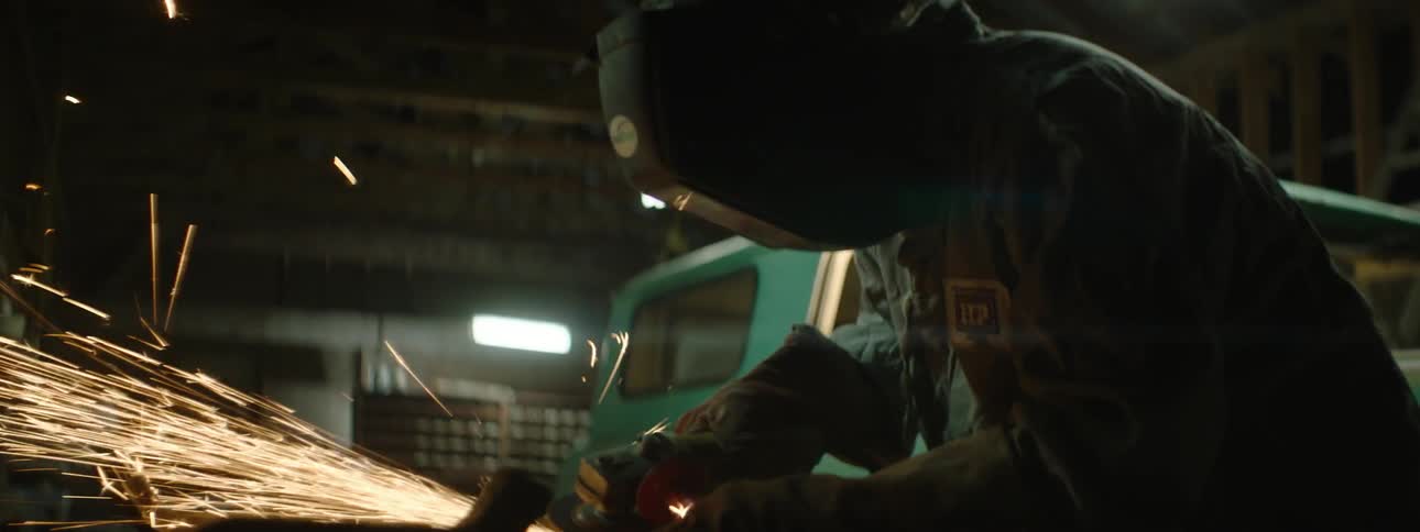 Man welding in a shop