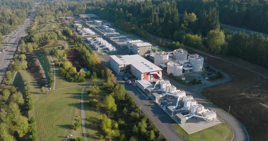 Low approach over a modern wastewater treatment plant