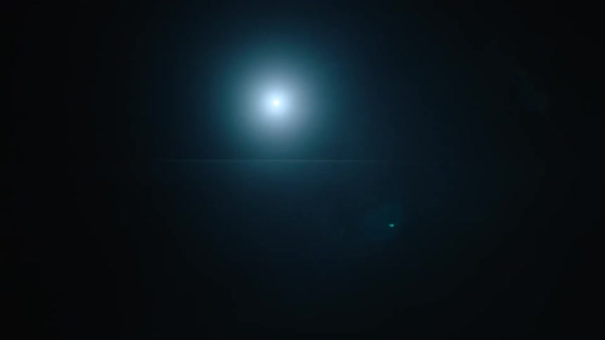 A small light is in the darkness ahead