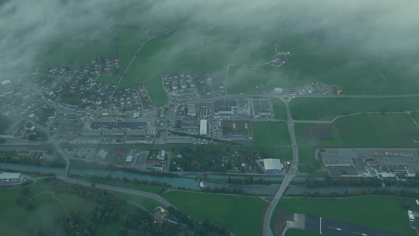 The small town is full of homes