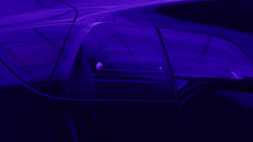 Vehicle headlight blinks in the evening