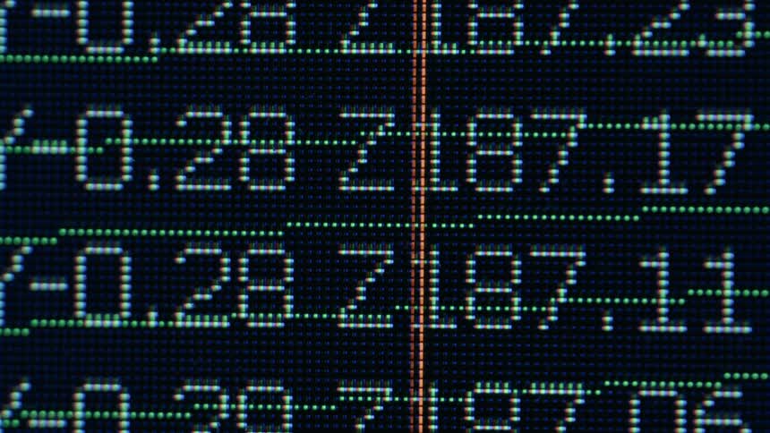 Numbers count on the screen