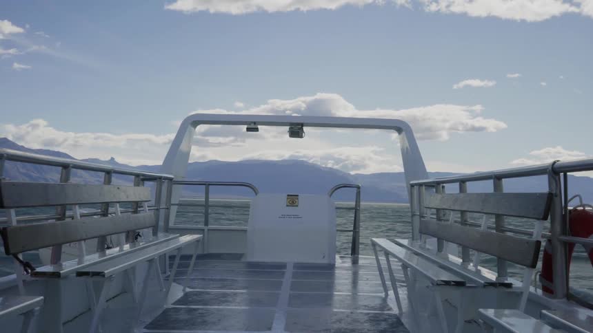 A boat sways in the water