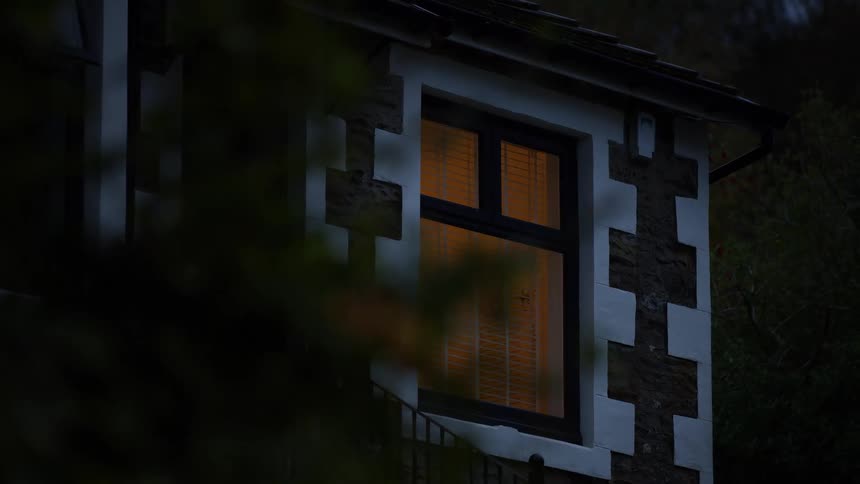 The light is on in the home window