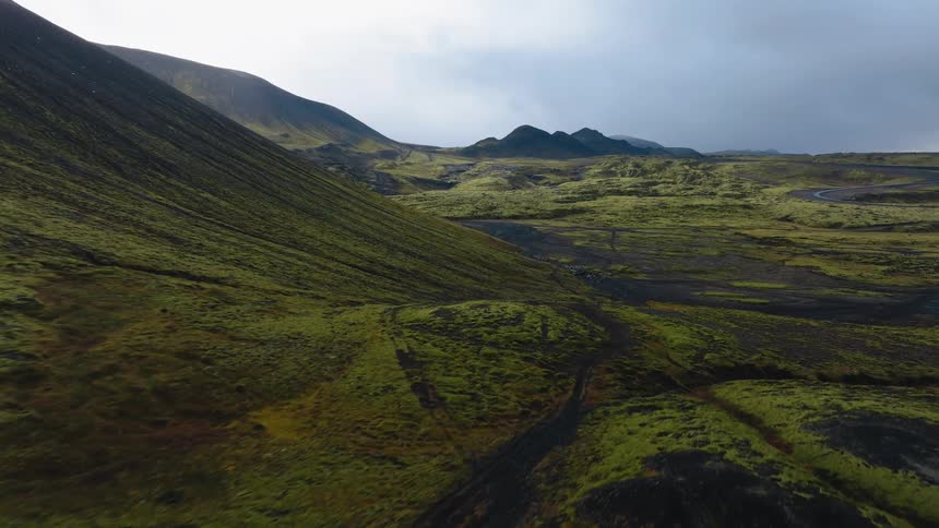 A large valley of green
