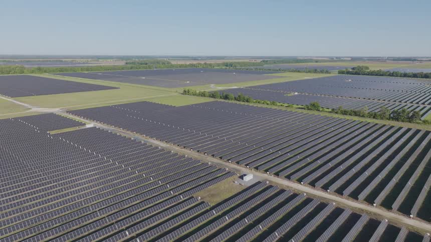 A field of solar panels