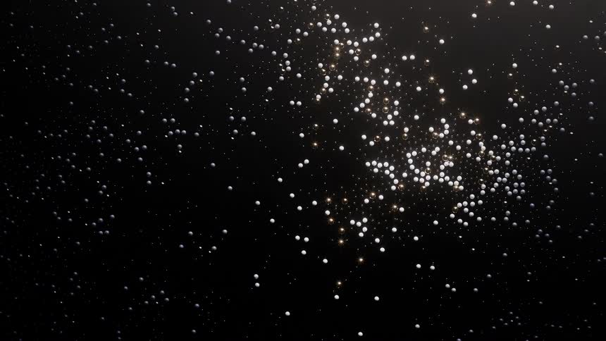 White dots scatter across a dark background