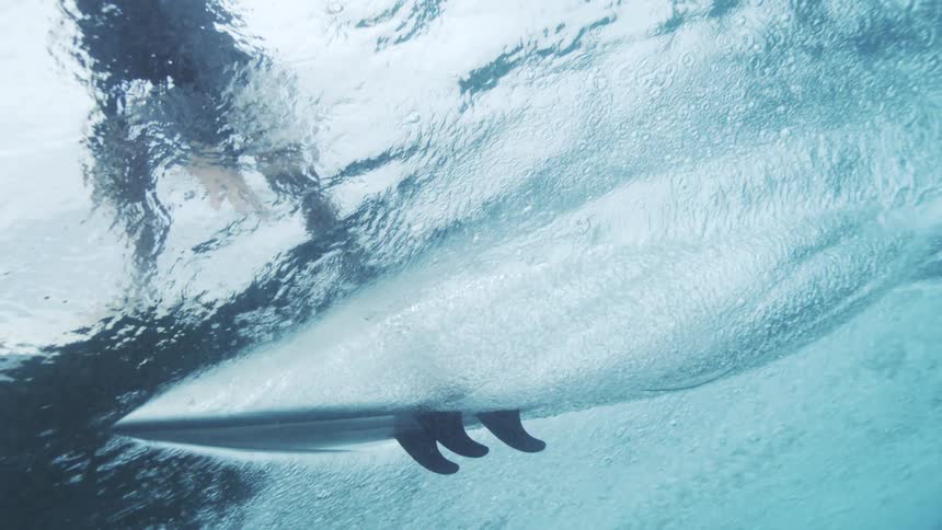 A wave seen from underwater