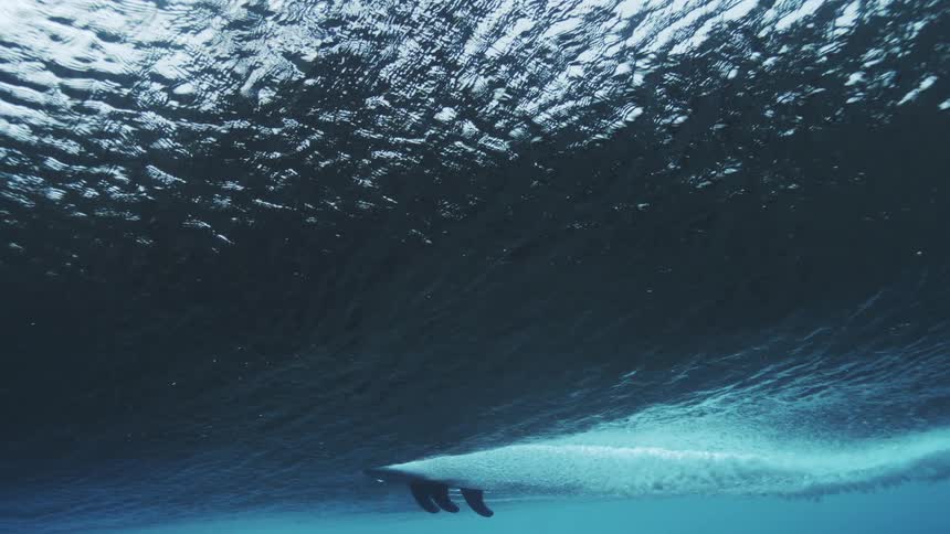 A wave seen from underwater