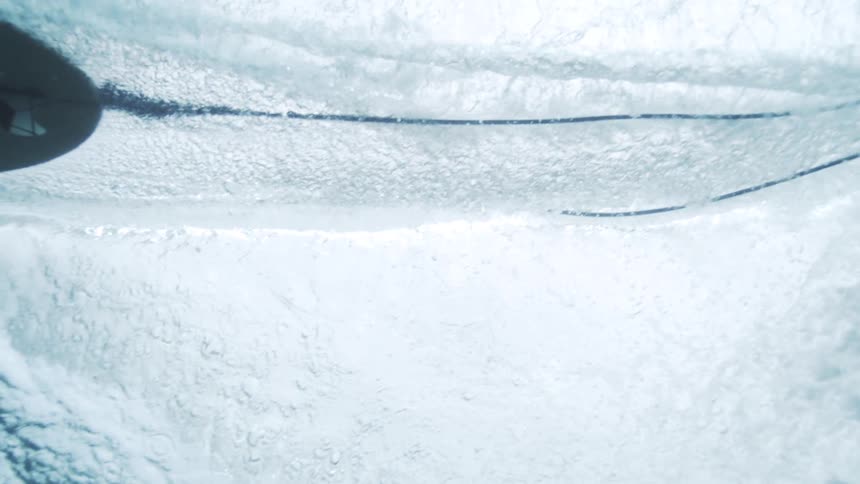A wave seen from underwater