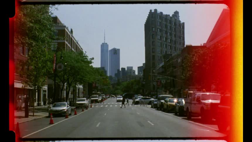 People cross the street in the city
