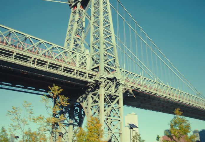 A large bridge leading to the city