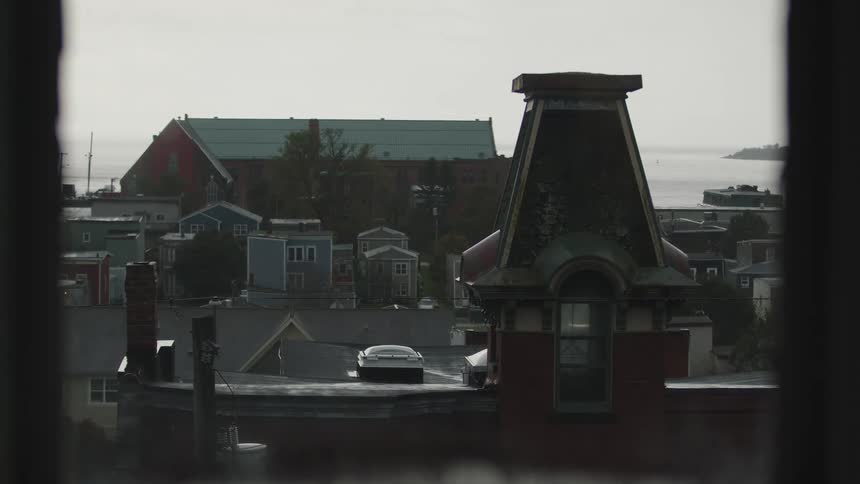 A cluster of rooftops