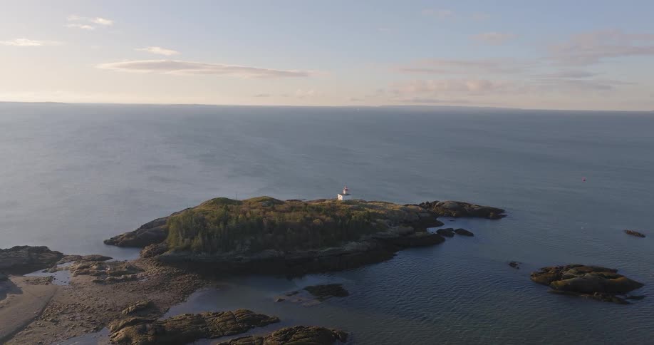Land stretches out into the ocean