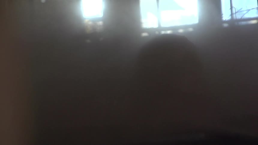 Dust cloud moving over a soccer ball