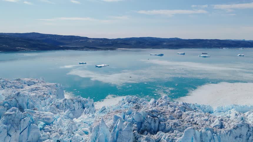 An aerial view of the arctic