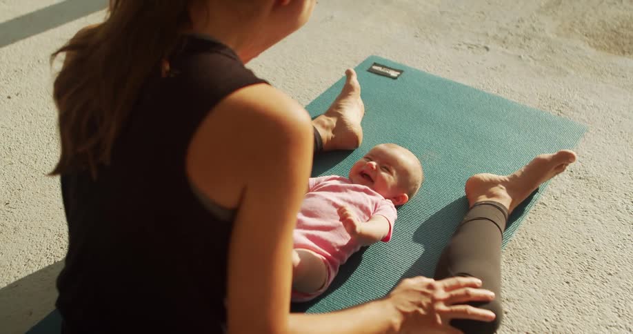 A woman and her baby