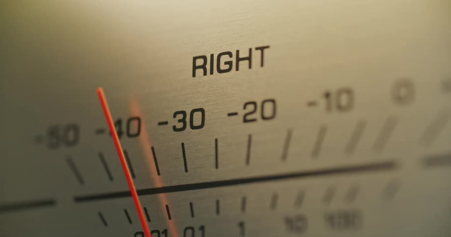 A meter with the needle wavering towards the far left