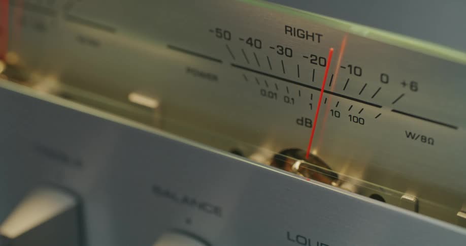 A meter with the needle wavering in the middle