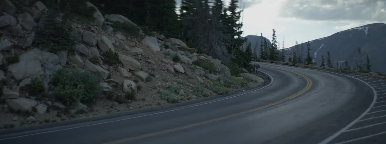 A road winding around a hill
