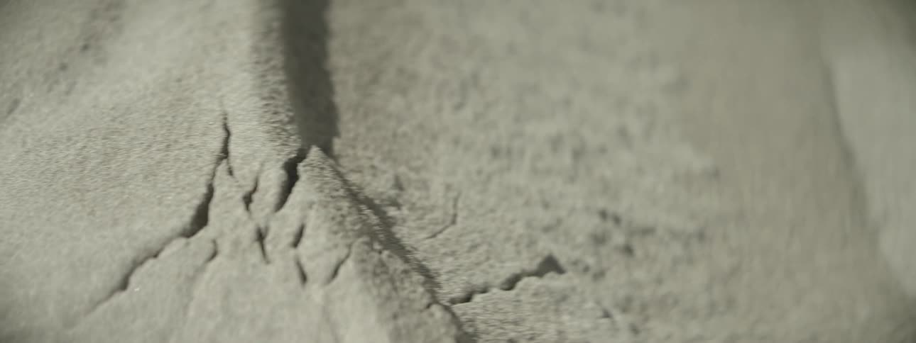 Small cracks are in the sand