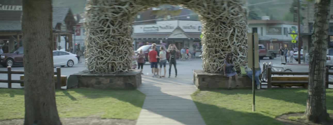 Large arch made out of antlers