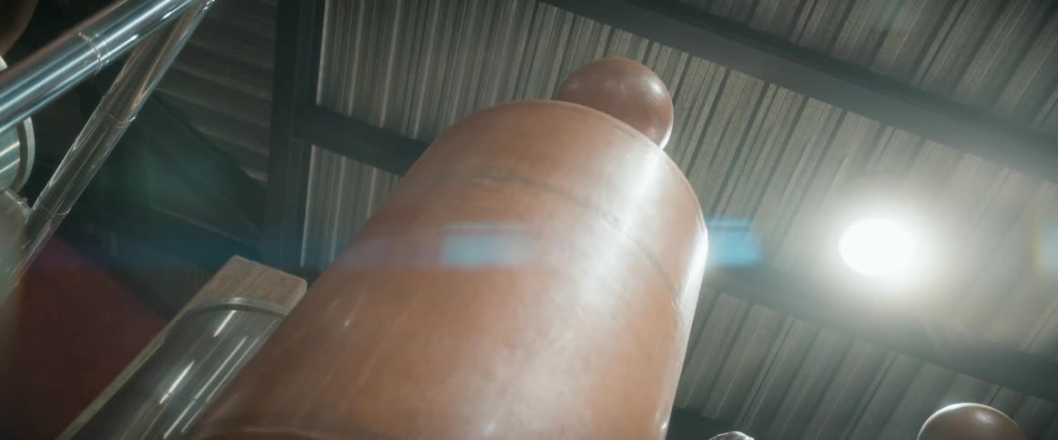 Large containers fill the brewery