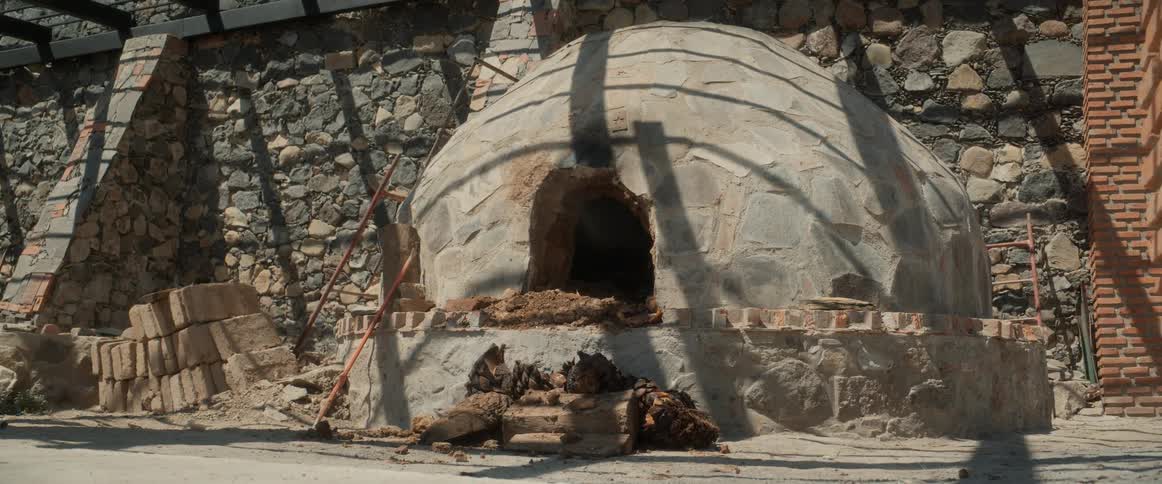 Domeshaped stone oven used for traditional heating or smoking