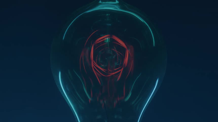 Light bulb filament dimming as the light goes out