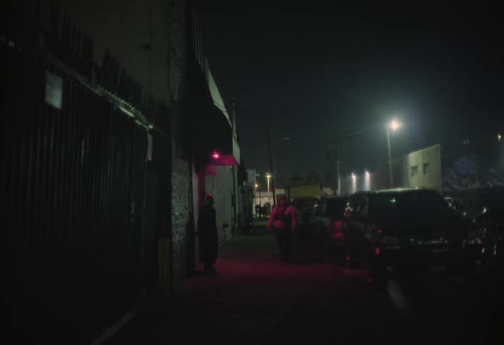 People are let into the club at night