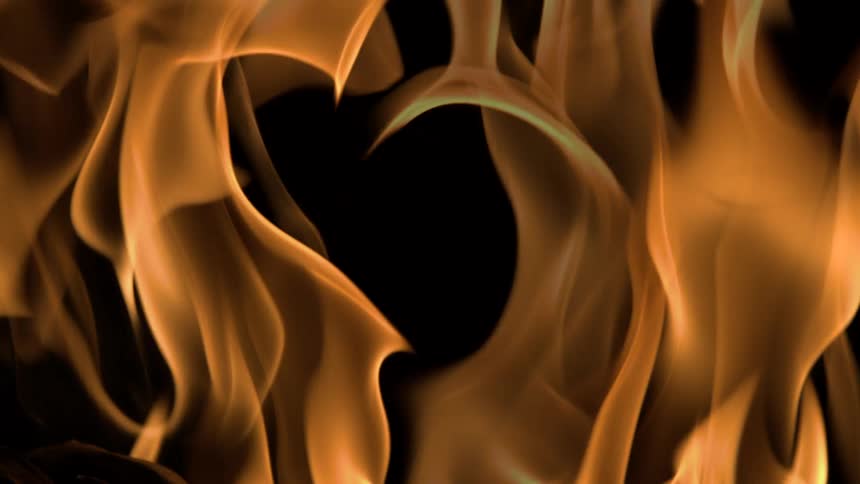 A close up of some flames