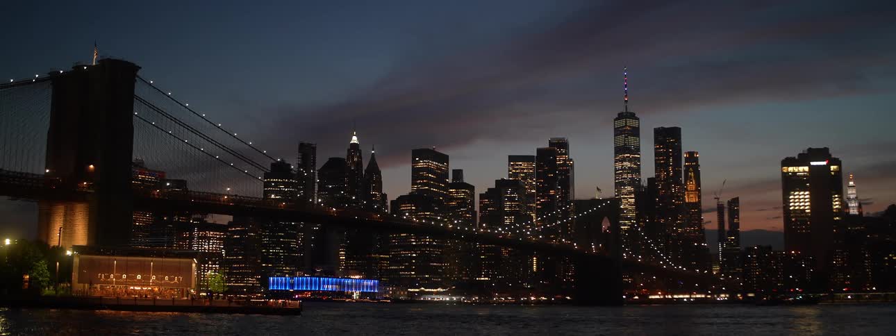 The sun is nearly set on the big city