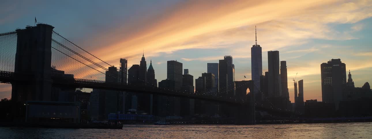 A large bridge leads to the metropolis