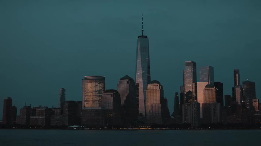 A view of some tall buildings in a city