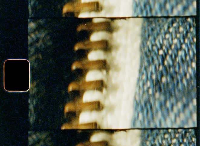 A close up of a zipper on clothing