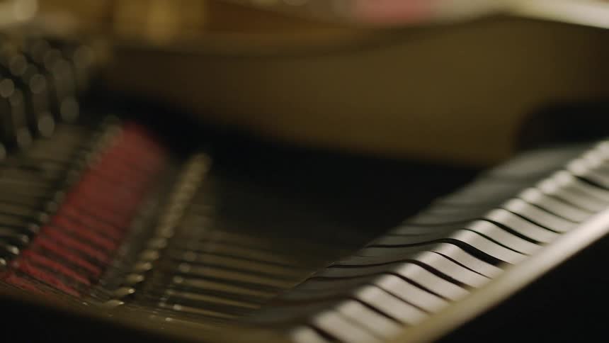 The keys in a piano move inside