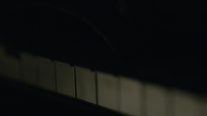A person plays the piano
