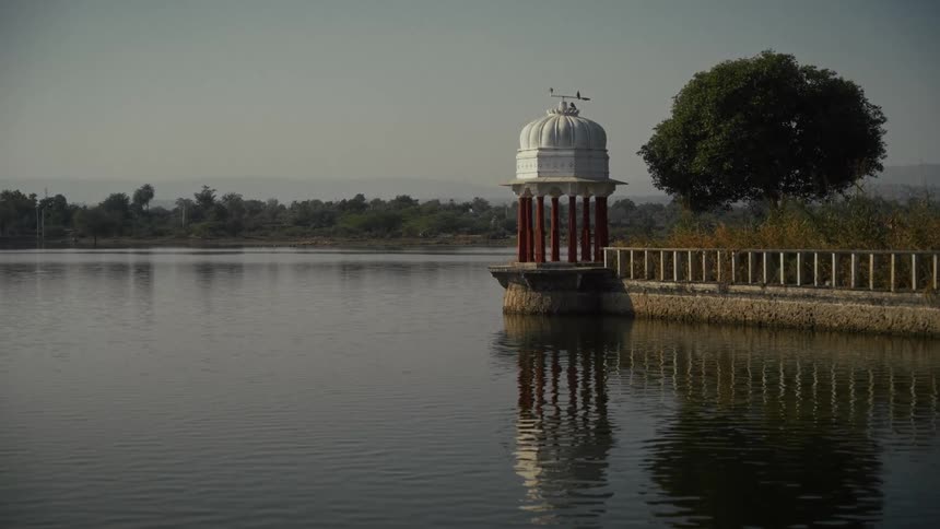 A view of a lake outdoors on a sunny day