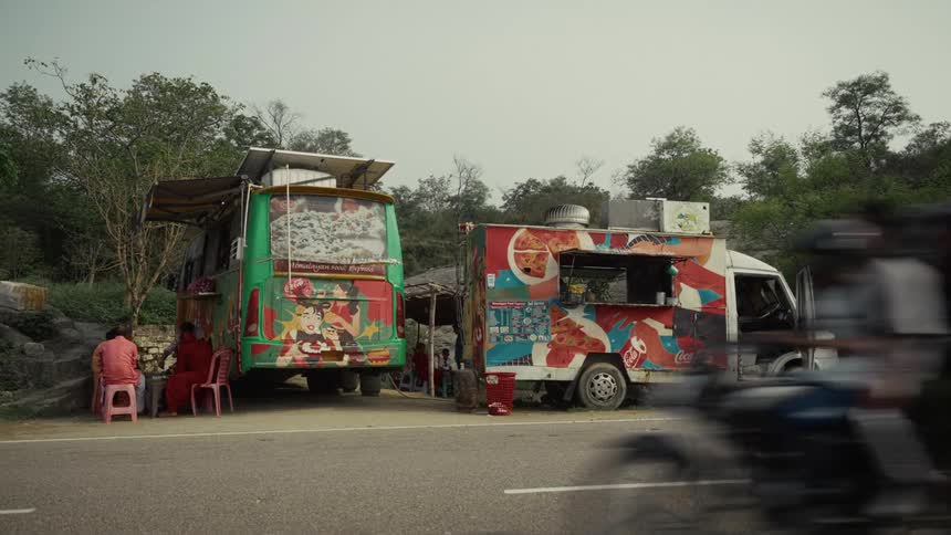 A view of two vans outdoors