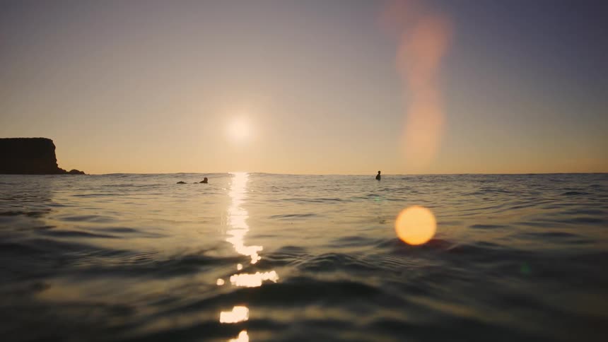 A view of waves in the ocean