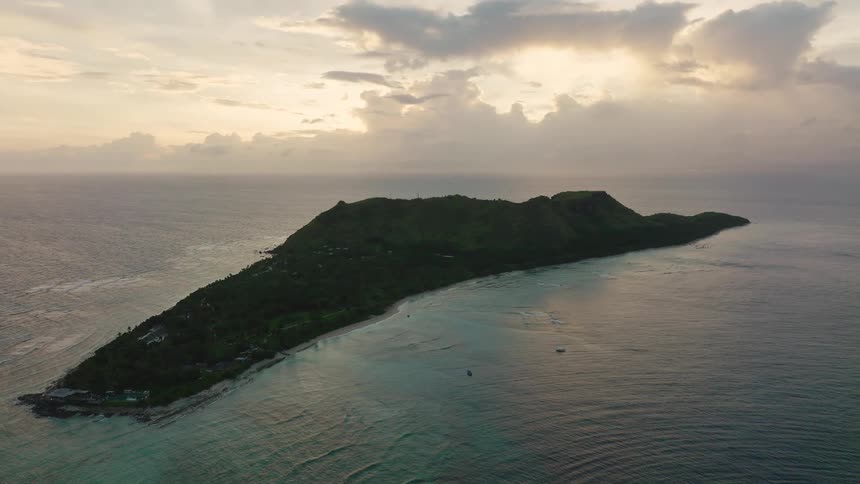 An aerial view of an island