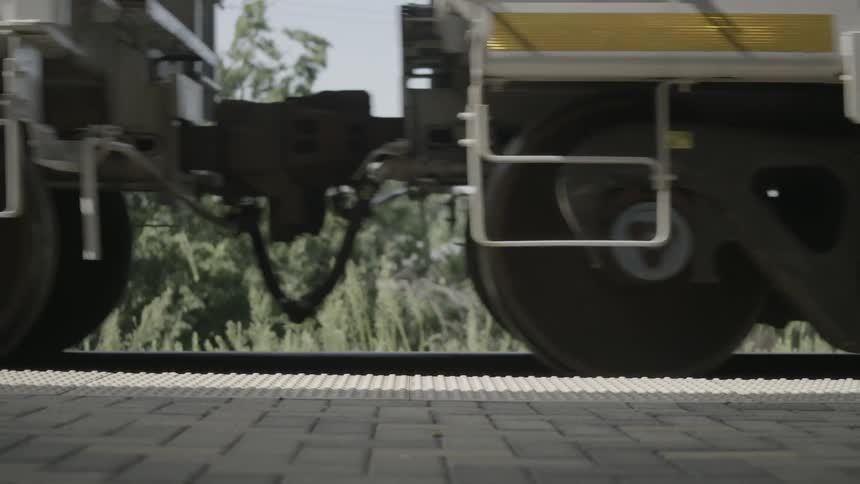 A train passes into the platform
