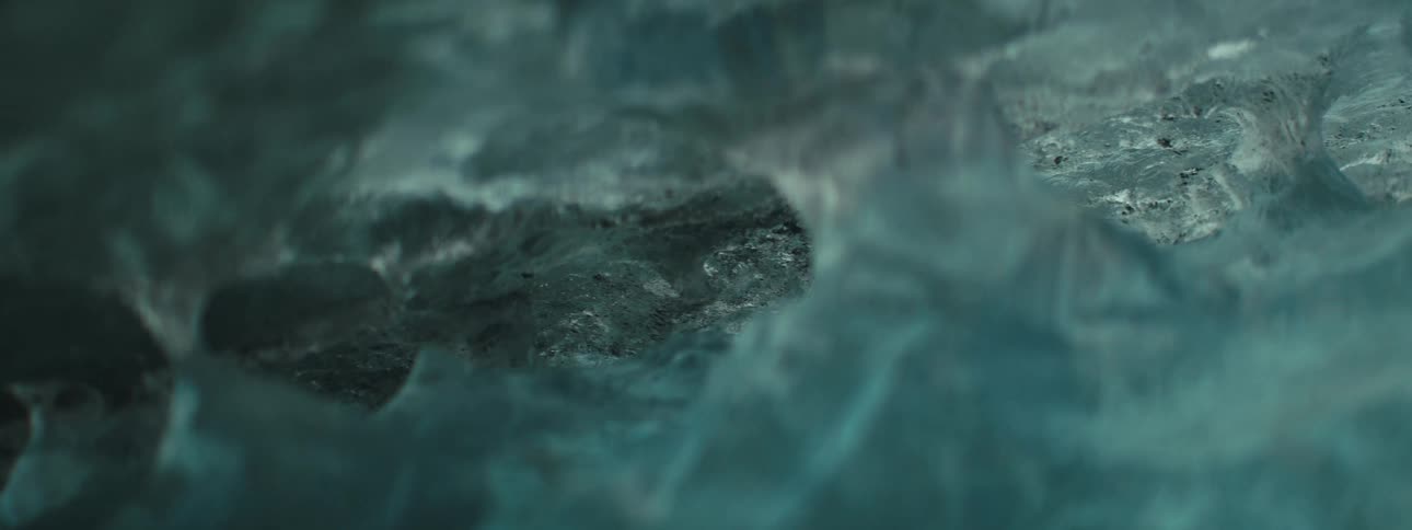 Closeup of an icecovered area