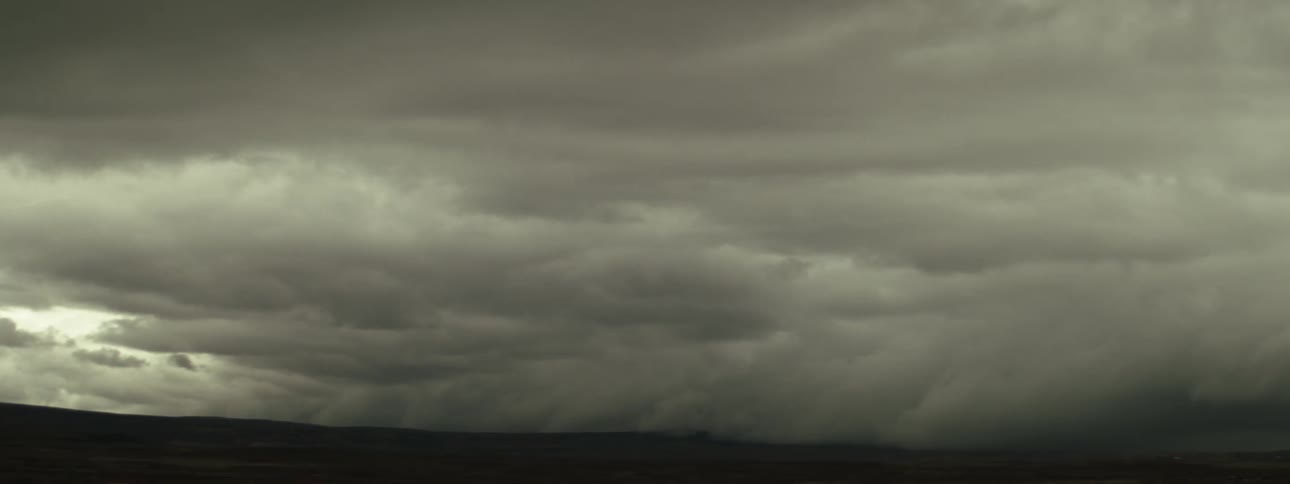A cloudy sky at dusk