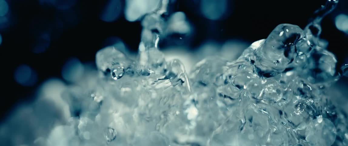 Closeup of water splashes