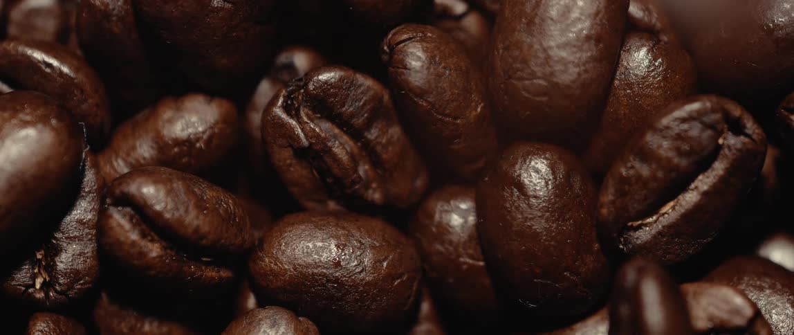 A pile of brown beans