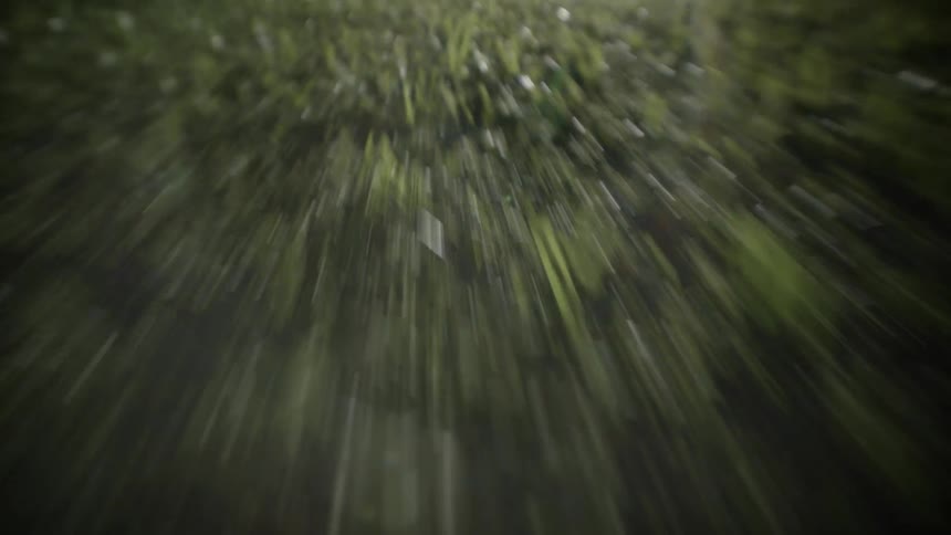 Artificial grass in focus with green blades lit in the foreground