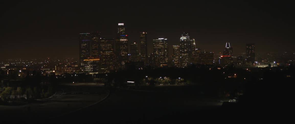 City skyline at night