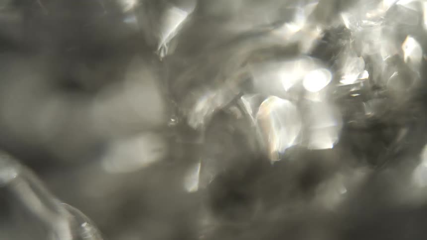 The water is boiling and bubbling