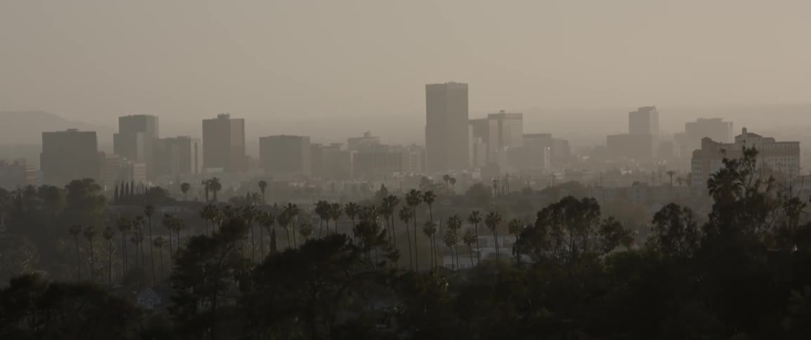 There is fog on the city ahead